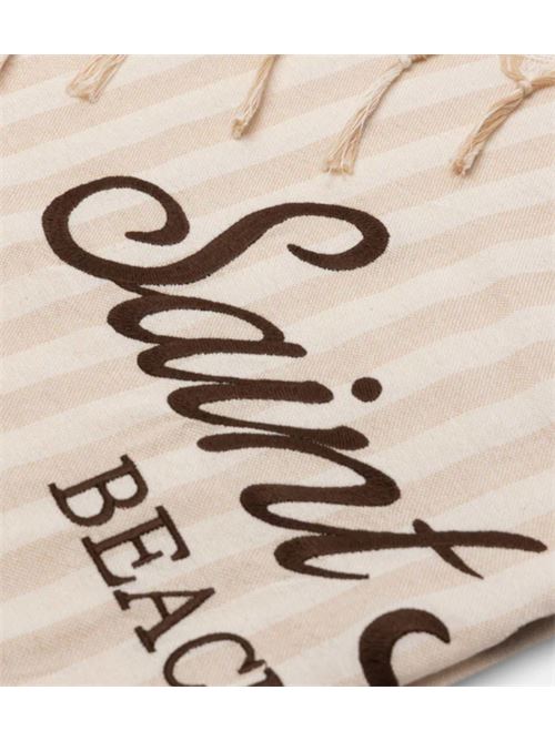 ultra light beach towel with fringe MC2 SAINT BARTH | FOUTAS LIGHT N-02028H11 EMB SB BEACH STRIPES